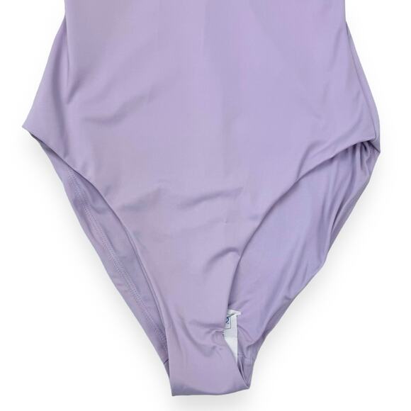 Andie Swim Womens Corsica High Neck One Piece Swimsuit Small Lavender - Picture 4 of 15